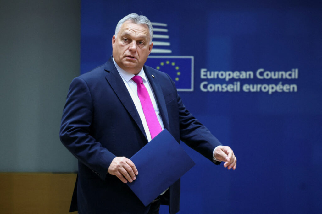 Hungarian Prime Minister Viktor Orban attends the European Union leaders summit, in Brussels, Belgium, on 26th October, 2023