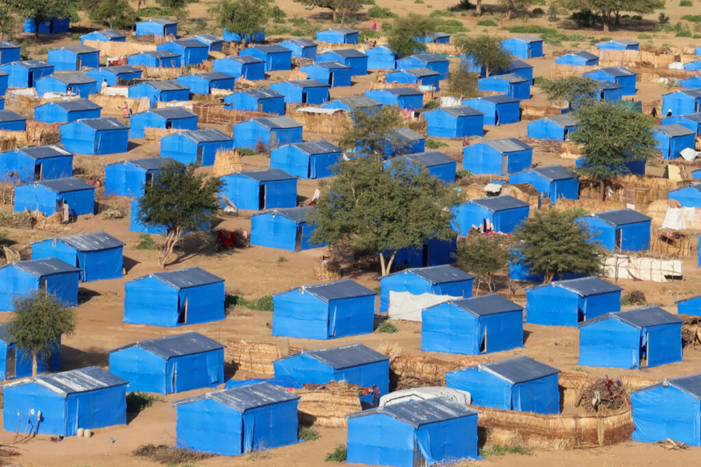 A general view of refugee tents in the Metche Sudanese refugee camp, Chad, on 9th November, 2023