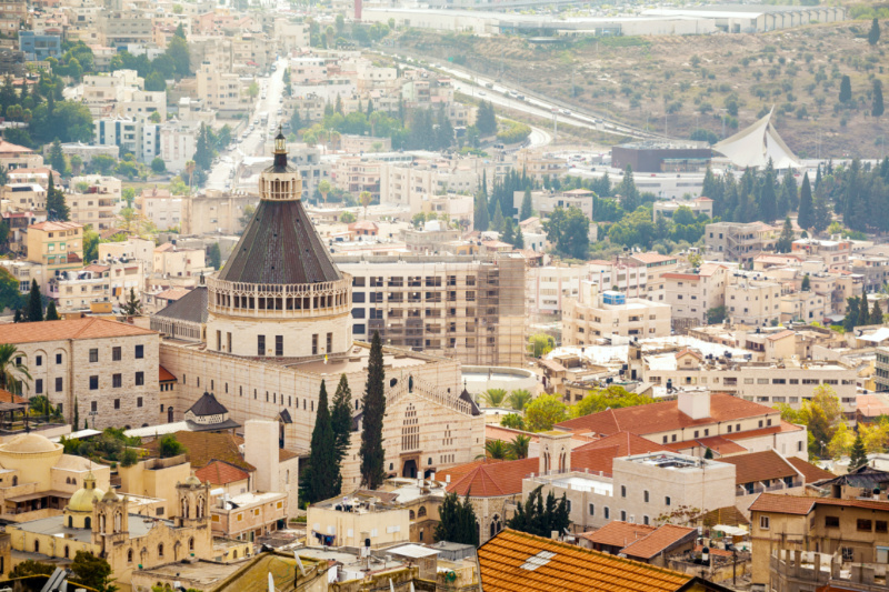 Basilica of Announciation in Nazareth, Israel .