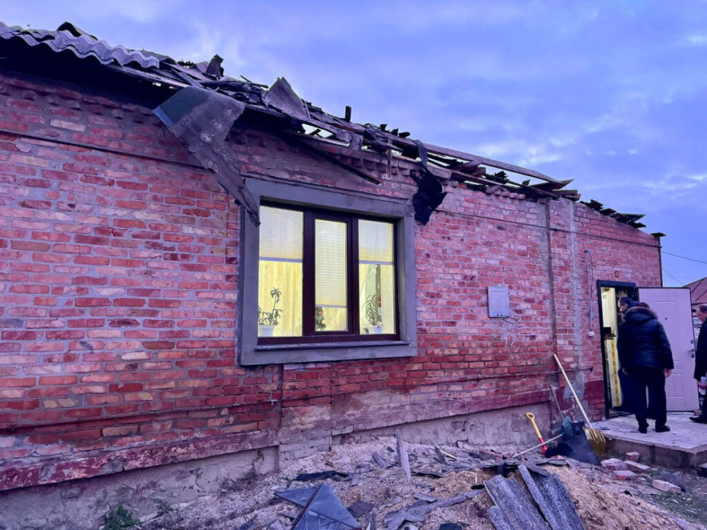 A view shows a damaged house following what was said to be Ukrainian forces' shelling in the course of Russia-Ukraine conflict, in the settlement of Urazovo in the Belgorod Region, Russia on 30th December, 2023