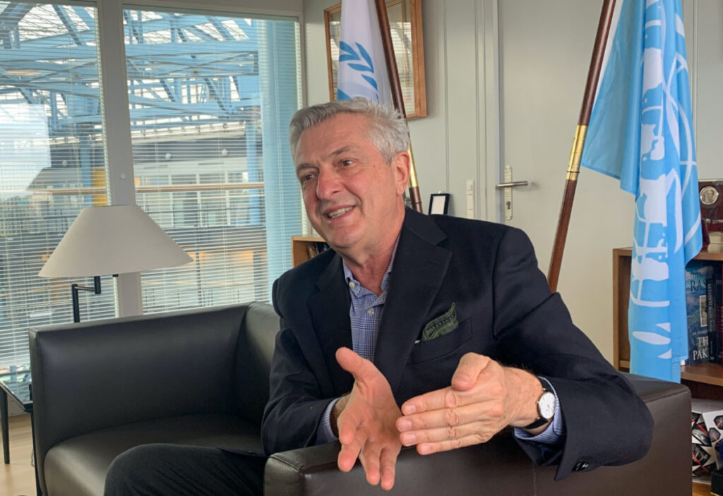 Filippo Grandi, United Nations High Commissioner for Refugees, attends an interview with Reuters ahead of the Refugee Forum in Geneva, Switzerland, on 7th December, 2023