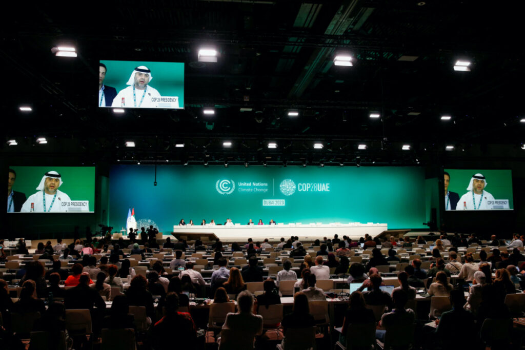 COP28 Director-General Majid Al Suwaidi speaks at the United Nations Climate Change Conference in Dubai, United Arab Emirates, on 11th December, 2023
