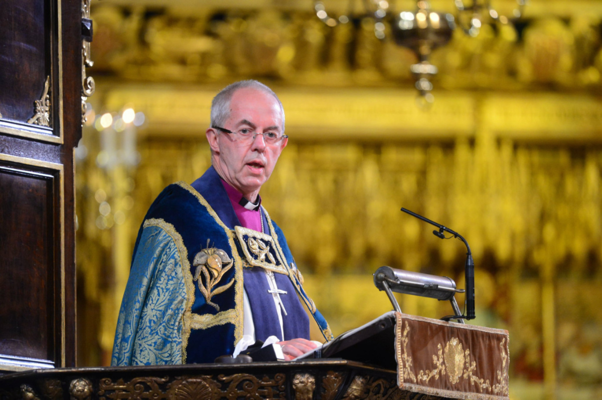 Archbishop of Canterbury Justin Welby makes an address during a National Service to mark the centenary of the Armistice at Westminster Abbey, London, Archbishop of Canterbury Justin Welby makes an address during a National Service to mark the centenary of the Armistice at Westminster Abbey, London, on Sunday 11th November, 2018.