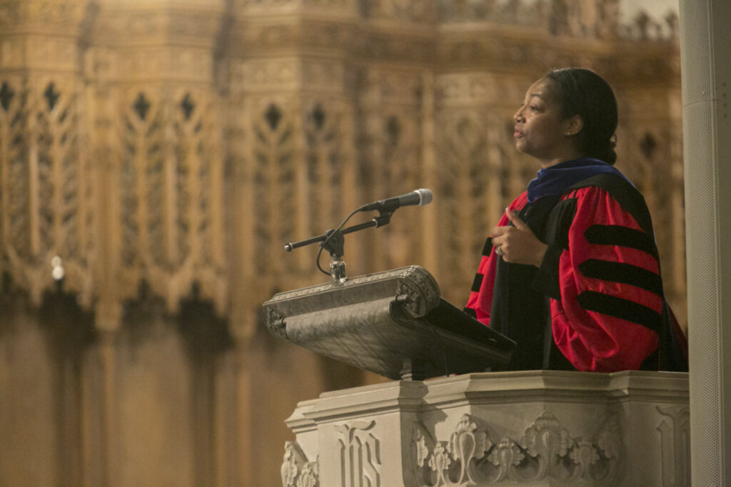 Duke Divinity School celebrate its 90th Baccalaureate service, on 14th May, 2016, in Duke Chapel with Eboni Marshall Turman, then a professor at Duke and now a professor at Yale Divinity School, preaching.
