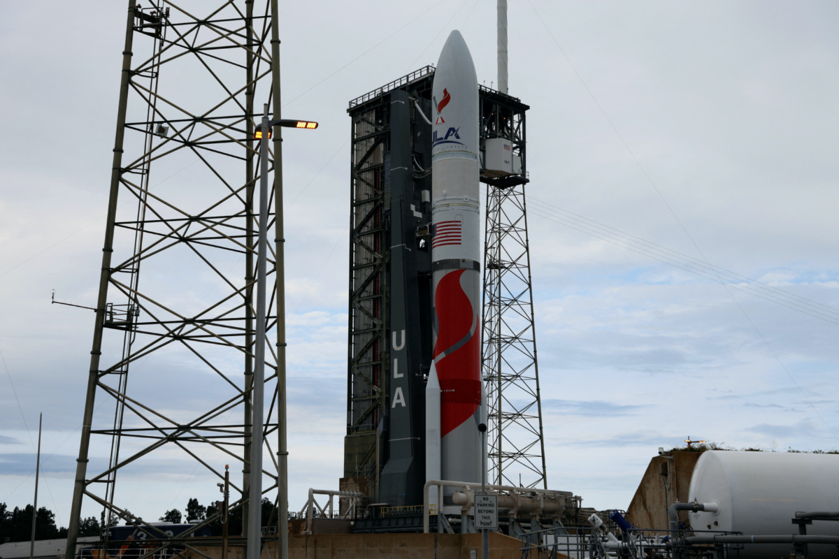 Boeing-Lockheed joint venture United Launch Alliance’s next-generation Vulcan rocket stands ready for launch on its debut flight from Cape Canaveral, Florida, US, on 7th January, 2024