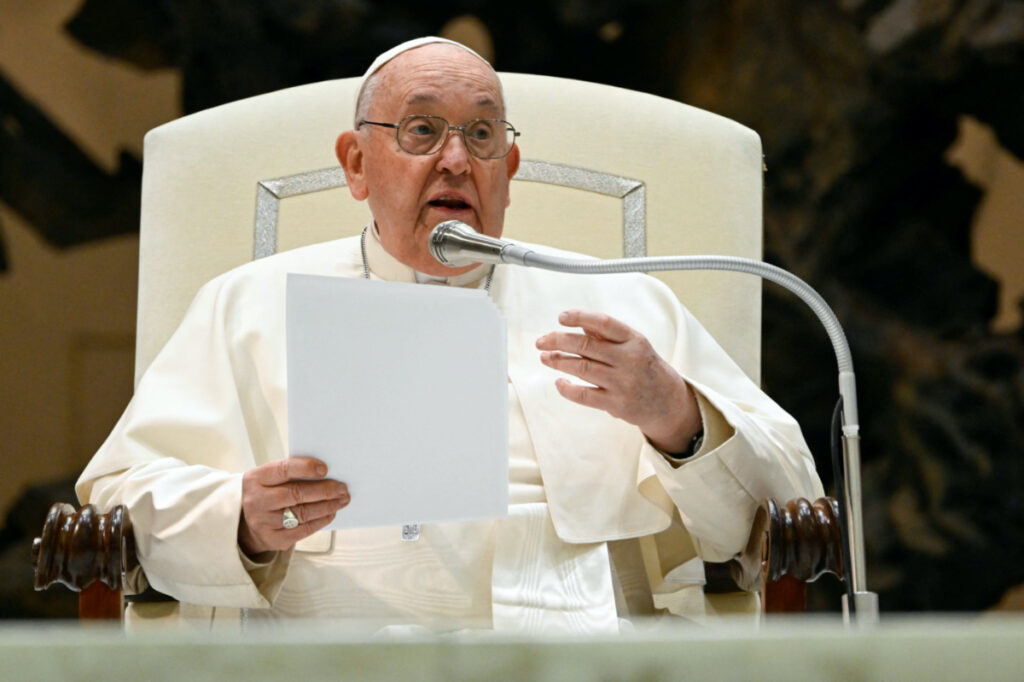 Pope Francis holds a weekly general audience at the Vatican, on 10th January, 2024.