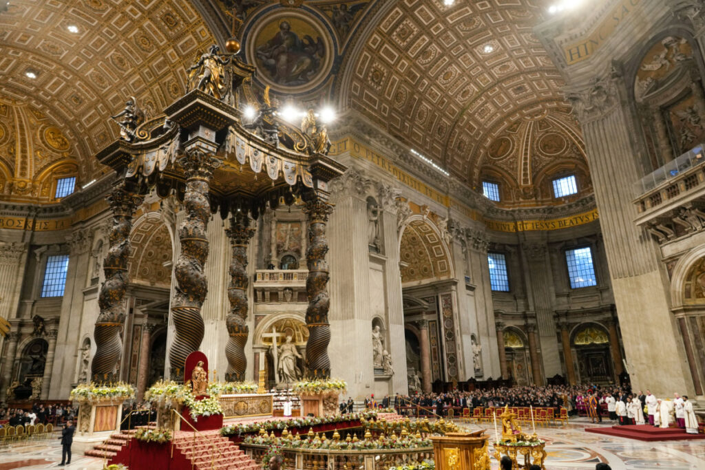 Pope Francis presides over an Epiphany mass in St Peter's Basilica, at the Vatican, Saturday, 6th January, 2024.